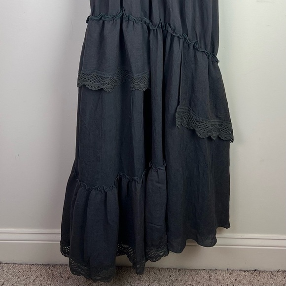 Joyfolie Ethereal Boho Vintage Inspired Photo Shoot Maxi Dress Tiered Lace | XS - Picture 5 of 13